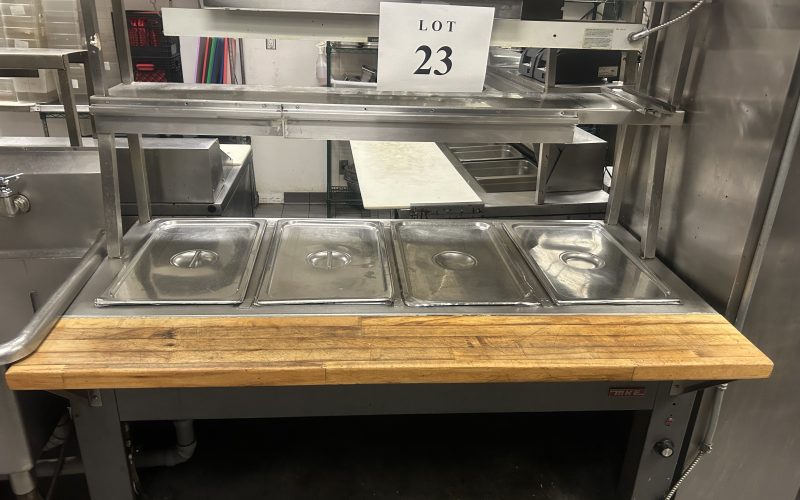 23- Table chaude avec huche et réchaud de 60 »