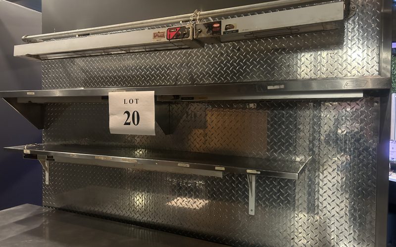 20- Passe-plat avec étagère et tablette en acier inoxydable