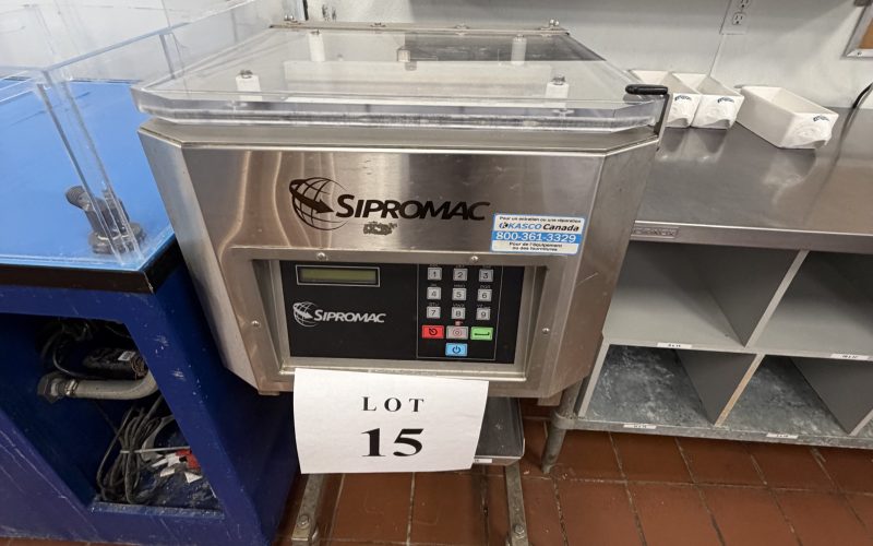 Lot 15- Emballeuse sous vide industriel Sipromac 2019